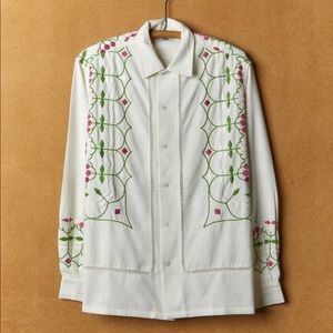 Bode Nouveau Fleurs LS shirt | NWT